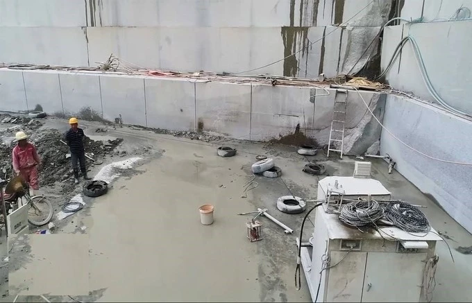 quarry wire saw machine customer case