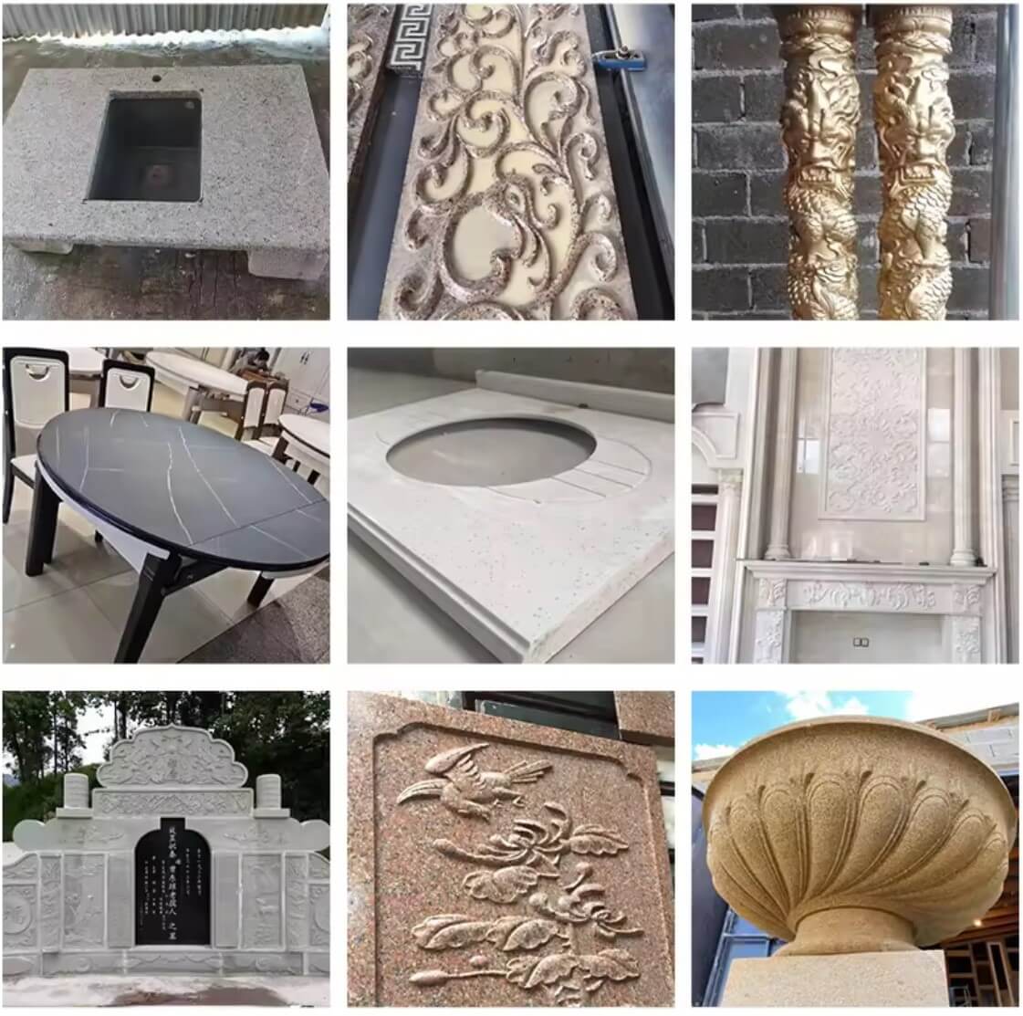 Product carving by 3d stone engraver