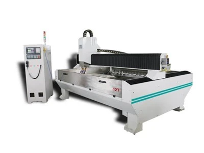 What is the dust collection system of a stone cutting machine?